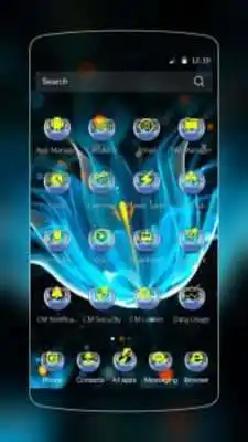 Play Neon Blue Flower Theme