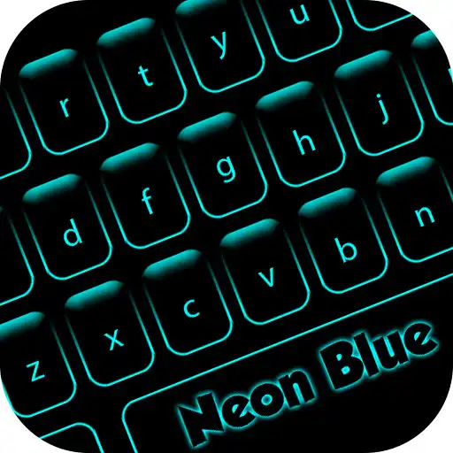 Free play online Neon Blue Keyboard Theme APK