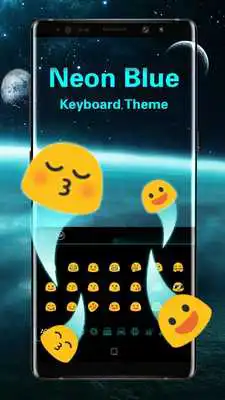 Play Neon Blue Keyboard Theme