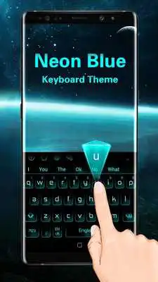 Play Neon Blue Keyboard Theme
