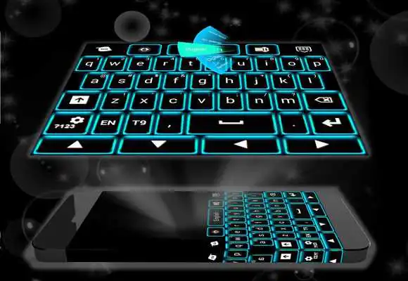 Play Neon Blue Keyboard Themes