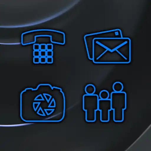 Play Neon Blue Line - Frameless Ico APK
