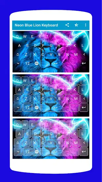 Play Neon Blue Lion Keyboard Theme  and enjoy Neon Blue Lion Keyboard Theme with UptoPlay