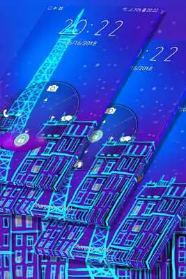 Play Neon Blue Paris Locker Theme
