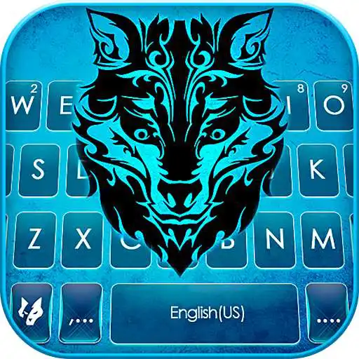 Play Neon Blue Wolf Theme APK