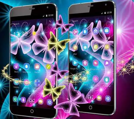 Play Neon Butterfly Luminous Icons