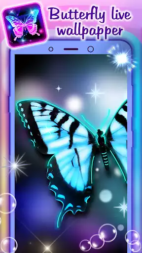 Play Neon Butterfly Moving Background  App  and enjoy Neon Butterfly Moving Background  App with UptoPlay