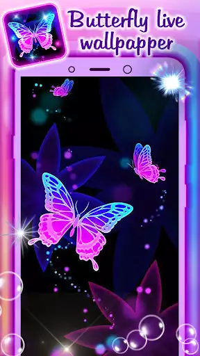 Play Neon Butterfly Moving Background  App as an online game Neon Butterfly Moving Background  App with UptoPlay