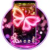 Free play online Neon Butterfly Pink Shine Theme APK