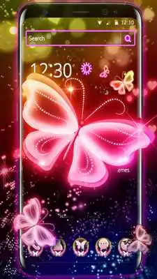 Play Neon Butterfly Pink Shine Theme