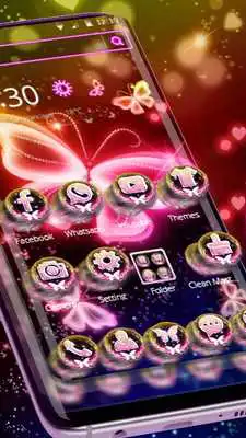 Play Neon Butterfly Pink Shine Theme