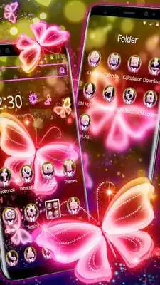 Play Neon Butterfly Pink Shine Theme