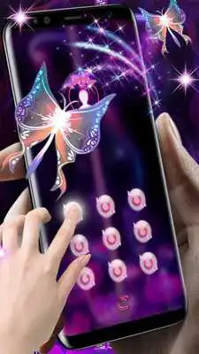 Play Neon Butterfly Zipper Lock