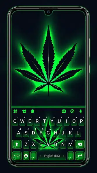 Play Neon Cannabis Keyboard Backgro  and enjoy Neon Cannabis Keyboard Backgro with UptoPlay