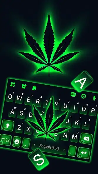Play Neon Cannabis Keyboard Backgro as an online game Neon Cannabis Keyboard Backgro with UptoPlay