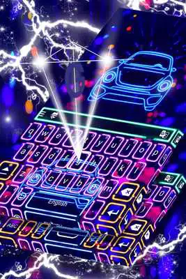 Play Neon Car Keyboard Free Theme