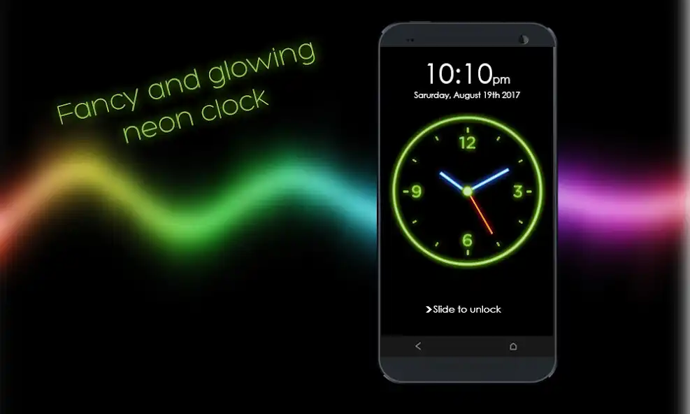 Play Neon Clock Lock Screen  and enjoy Neon Clock Lock Screen with UptoPlay