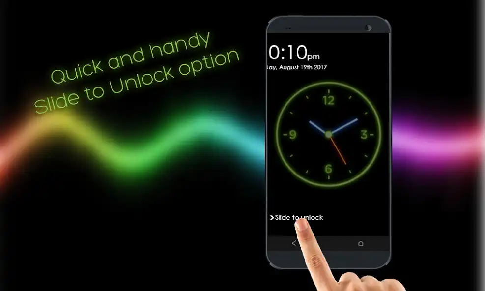 Play Neon Clock Lock Screen as an online game Neon Clock Lock Screen with UptoPlay
