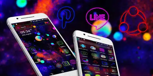 Play Neon Colorful Launcher Theme  and enjoy Neon Colorful Launcher Theme with UptoPlay