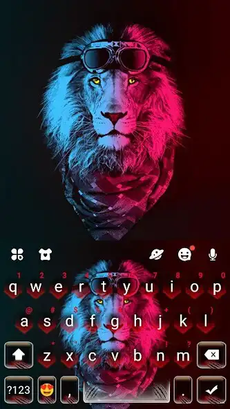 Play Neon Cool Lion Keyboard Theme  and enjoy Neon Cool Lion Keyboard Theme with UptoPlay