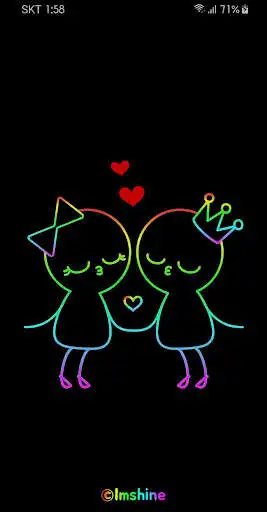 Play Neon couple kakaotalk theme  and enjoy Neon couple kakaotalk theme with UptoPlay