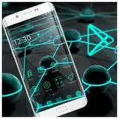Free play online Neon cyan theme APK Free play online Neon cyan theme APK