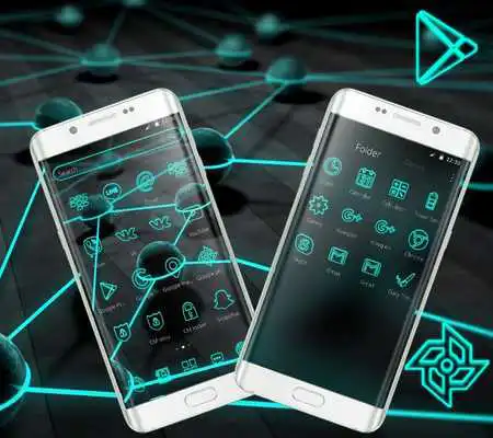Play Neon cyan theme