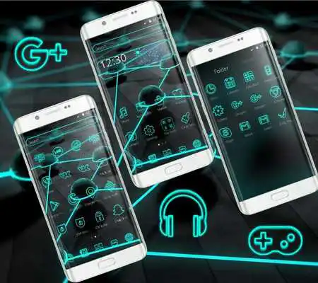 Play Neon cyan theme
