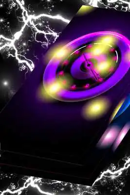 Play Neon Dark Live Clock Wallpaper