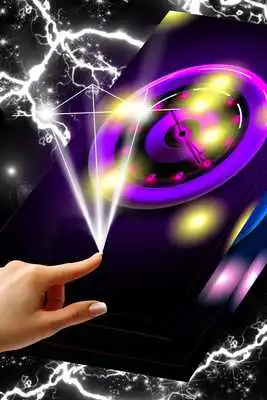 Play Neon Dark Live Clock Wallpaper