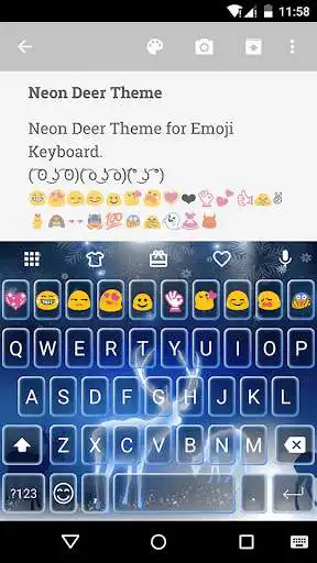 Play APK Neon Deer Emoji Keyboard Theme  and enjoy Neon Deer Emoji Keyboard Theme with UptoPlay com.kkkeyboard.emoji.keyboard.theme.NeonDeer