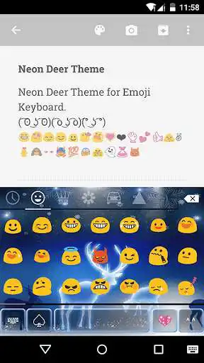 Play APK Neon Deer Emoji Keyboard Theme  and enjoy Neon Deer Emoji Keyboard Theme with UptoPlay com.kkkeyboard.emoji.keyboard.theme.NeonDeer
