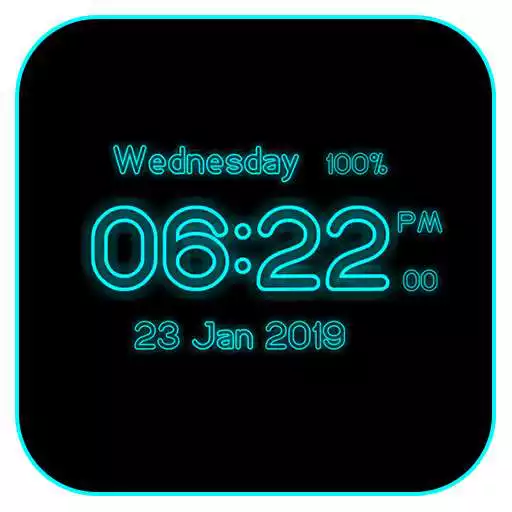 Play Neon Digital Clock Wallpaper APK