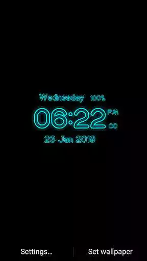 Play Neon Digital Clock Wallpaper  and enjoy Neon Digital Clock Wallpaper with UptoPlay