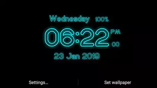 Play Neon Digital Clock Wallpaper as an online game Neon Digital Clock Wallpaper with UptoPlay