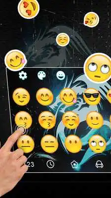 Play Neon Dragon Art 3D Keyboard Thema