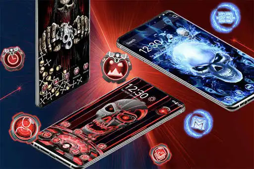 Play Neon Evil Skull 3D Theme Collection  and enjoy Neon Evil Skull 3D Theme Collection with UptoPlay