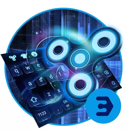 Free play online Neon fidget spinner 3D cool keyboard  APK