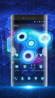 Play Neon fidget spinner 3d theme