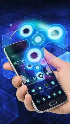 Play Neon fidget spinner 3d theme