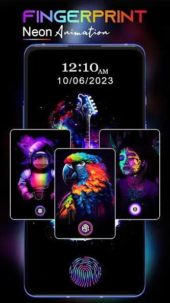 Play Neon Fingerprint Animation as an online game Neon Fingerprint Animation with UptoPlay