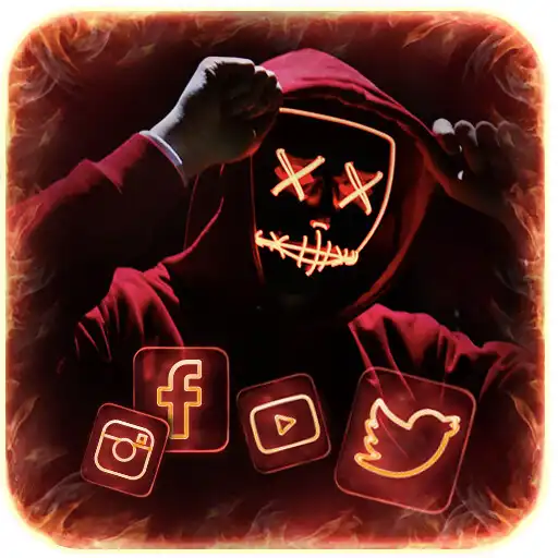 Play Neon, Fire, Mask Theme  Live Wallpaper APK