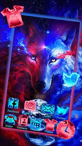 Play Neon, Fire, Wolf Themes, Live Wallpaper as an online game Neon, Fire, Wolf Themes, Live Wallpaper with UptoPlay