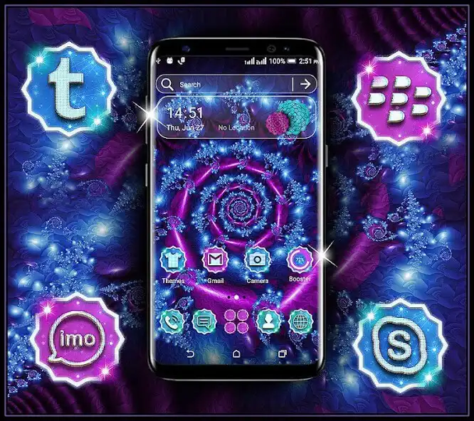 Play Neon Flower Art Launcher Theme  and enjoy Neon Flower Art Launcher Theme with UptoPlay