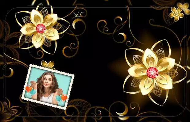 Play Neon Flower Photo Frame