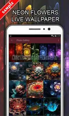 Play Neon Flower Wallpapers