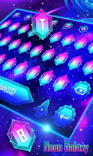 Play Neon Galaxy Keyboard as an online game Neon Galaxy Keyboard with UptoPlay