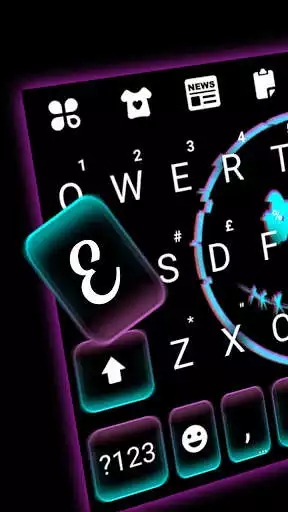 Play Neon Glitch Emoji Keyboard Background as an online game Neon Glitch Emoji Keyboard Background with UptoPlay