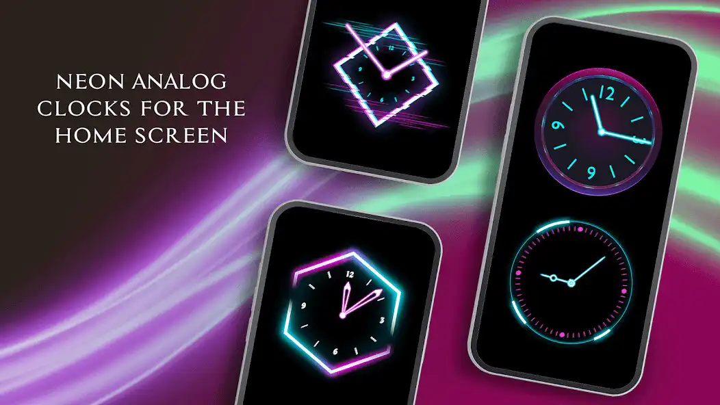 Play Neon Glow Analog Clock Widget  and enjoy Neon Glow Analog Clock Widget with UptoPlay
