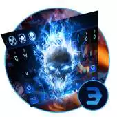 Free play online Neon glow FIRE Skull keyboard APK